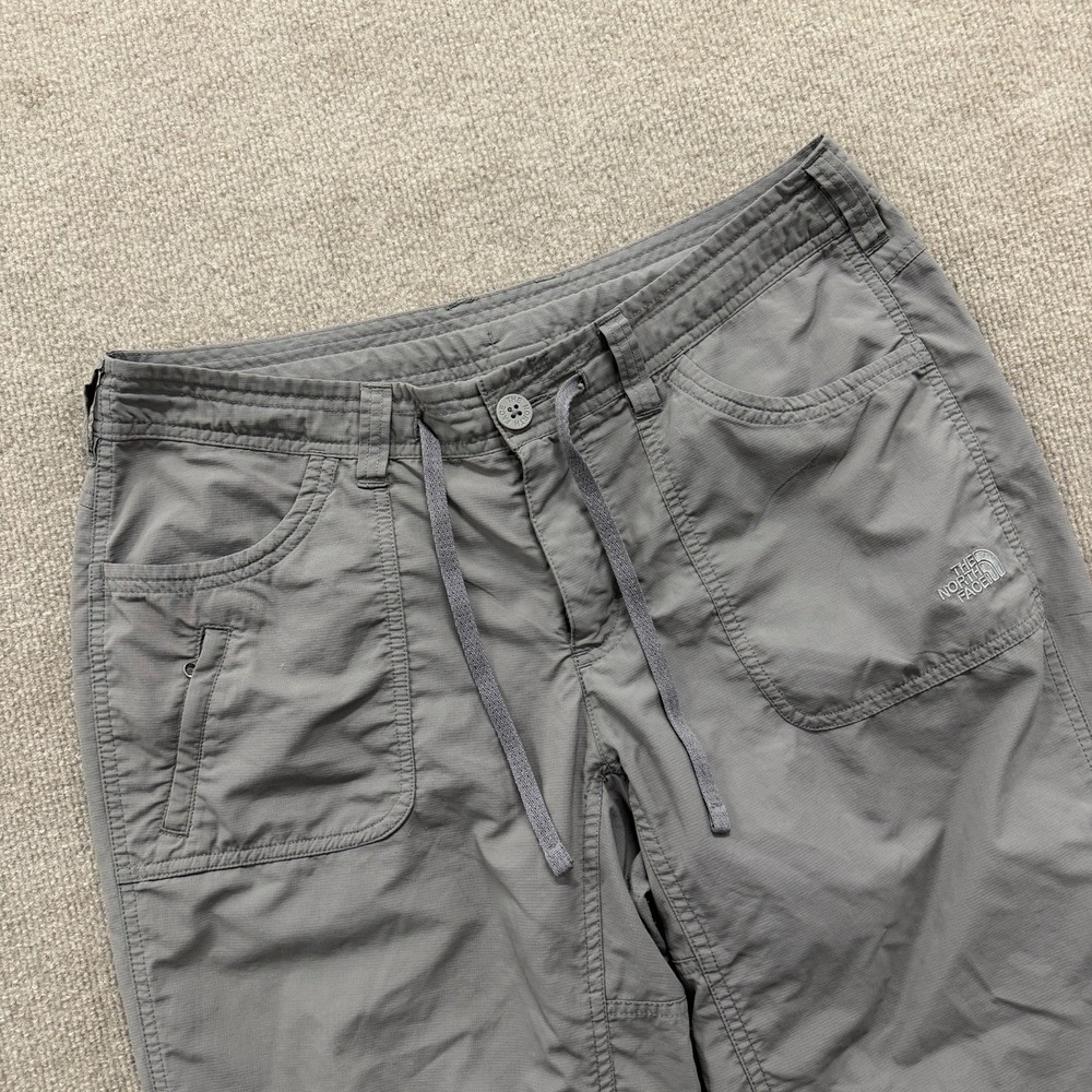 The North Face Hiking Walking Trousers Roll Up Pants Gray Women's Size 10